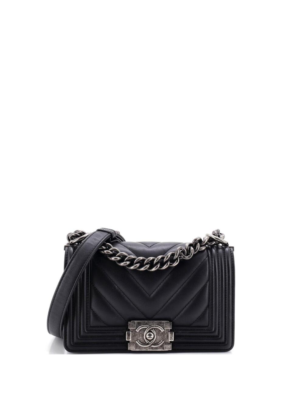 Chanel Boy Flap Bag Chevron Calfskin #343026C37B
